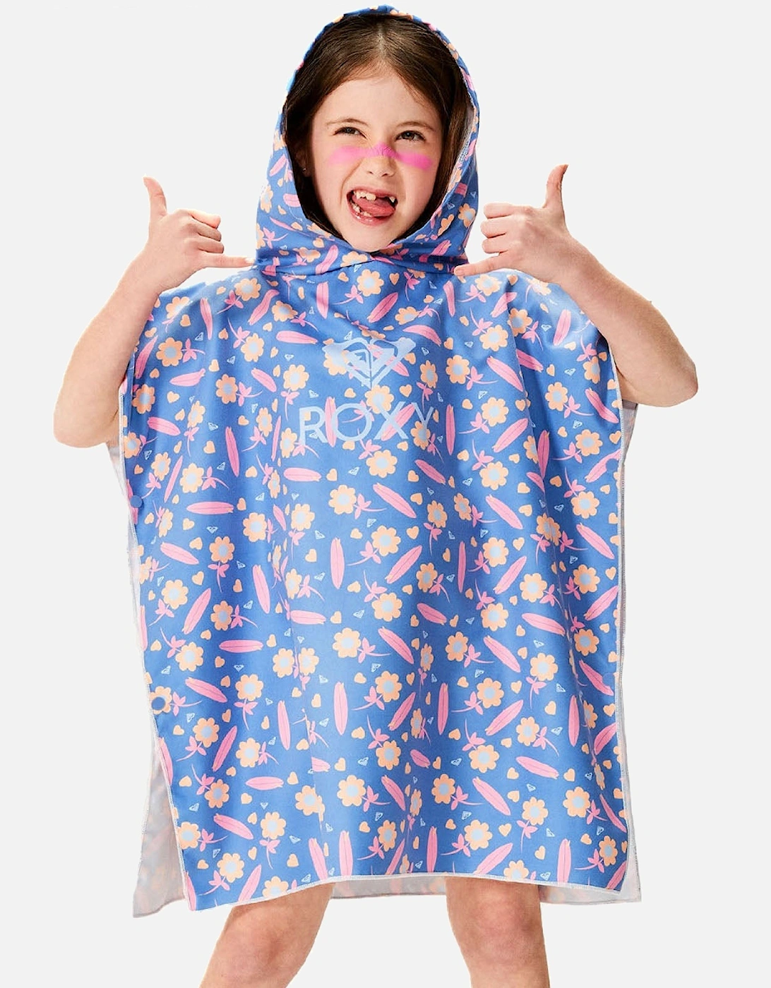 Women's Roxy Kids Paradise Sunrise Hooded Towel Poncho - Ultramarine - Blue - Size: ONE size