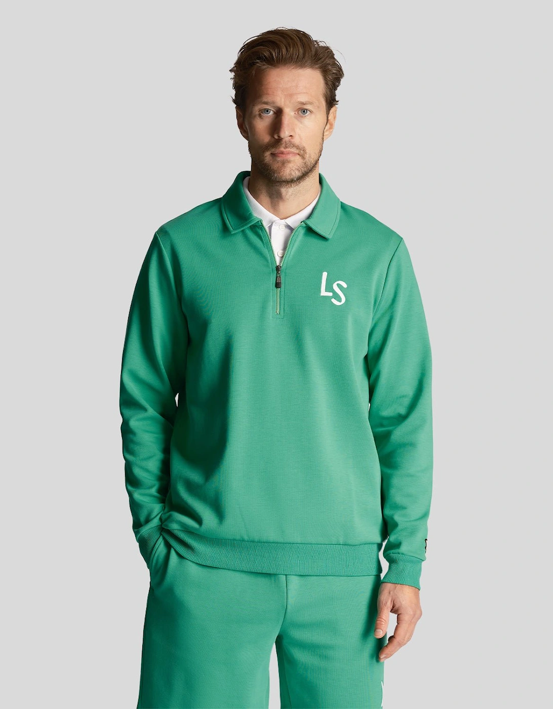 Golf LS Logo 1/4 Zip Sweatshirt, 6 of 5