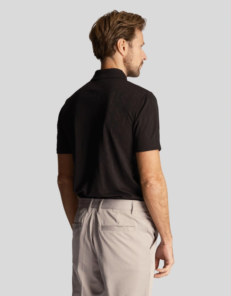 Golf Monogram Jacquard Polo Shirt