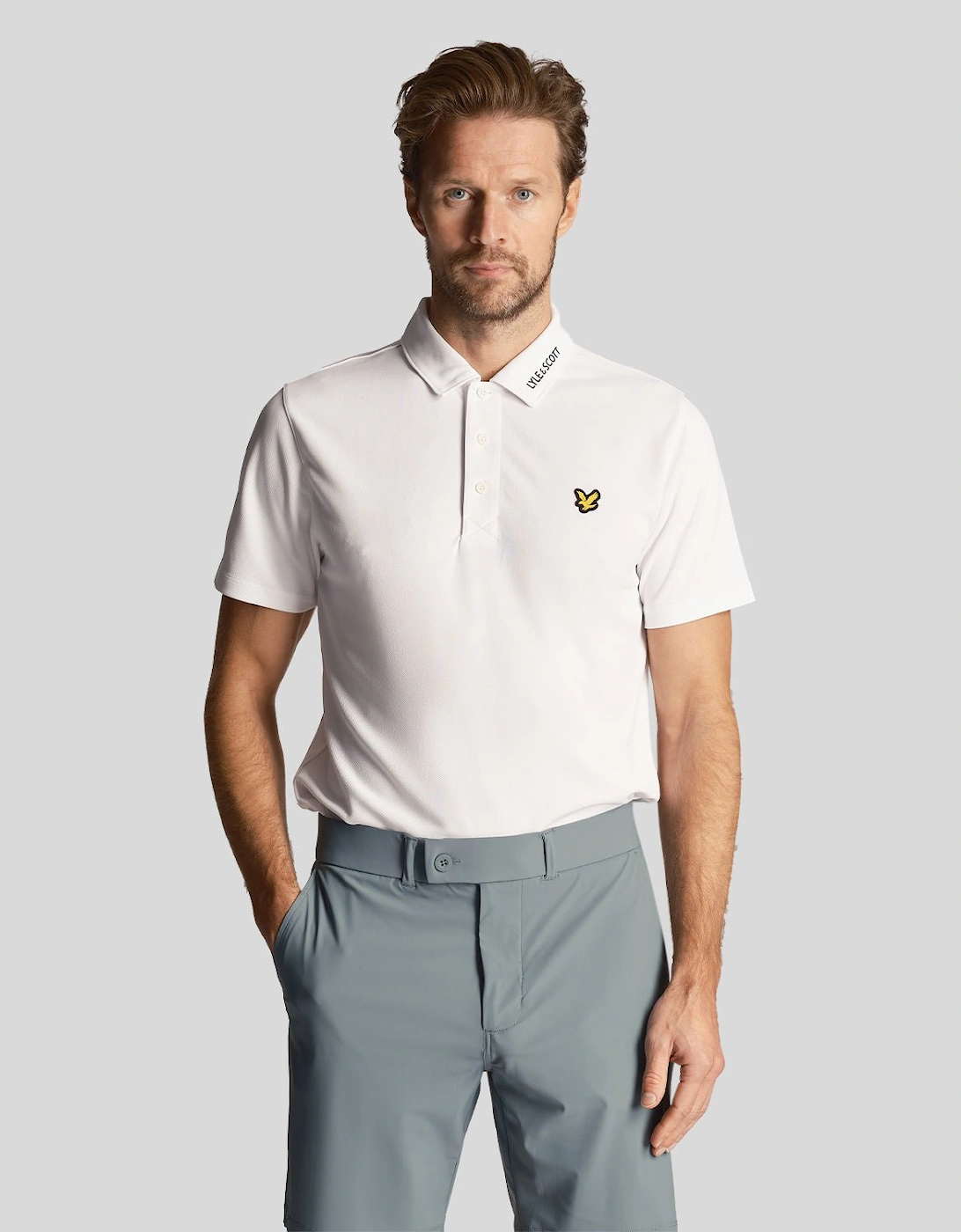 Golf Technical Collar Logo Polo Shirt, 5 of 4