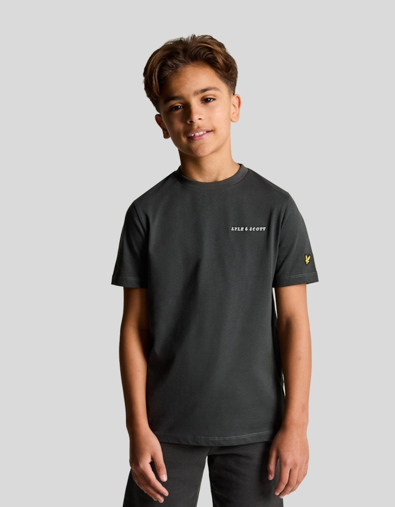 Kids Script Embroidered T-Shirt