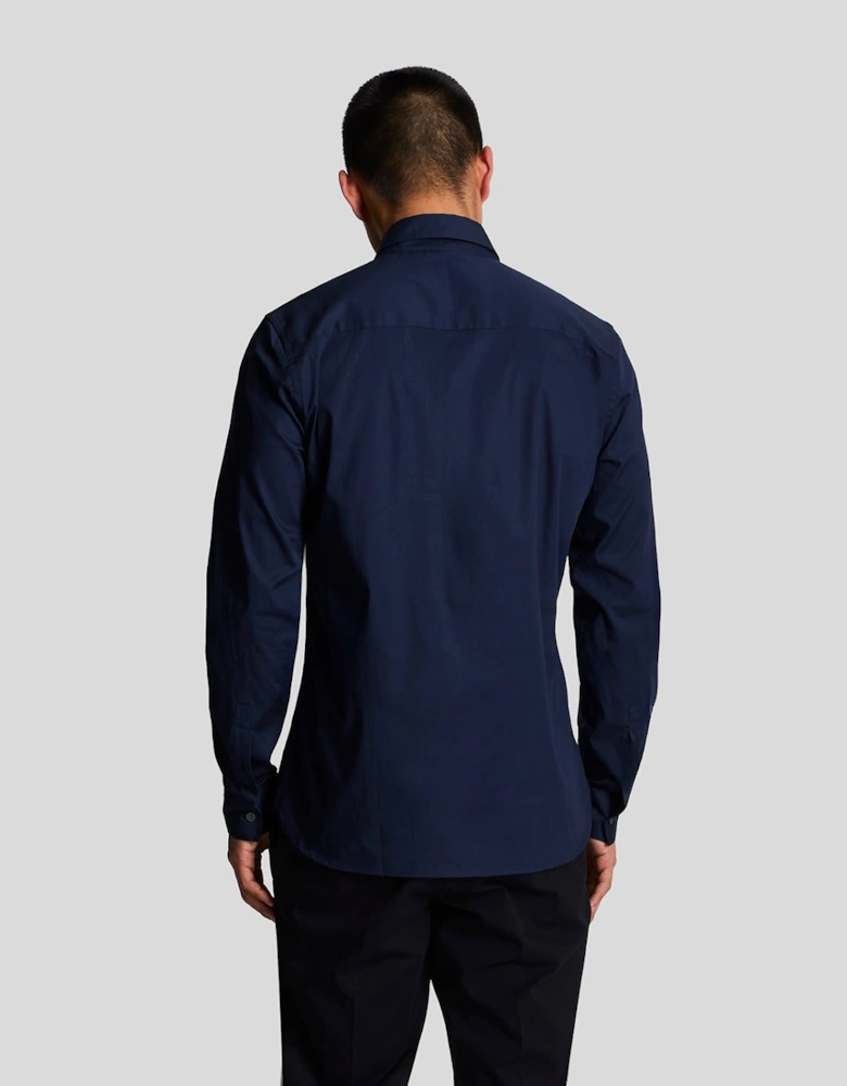 Long Sleeve Slim Fit Poplin Shirt