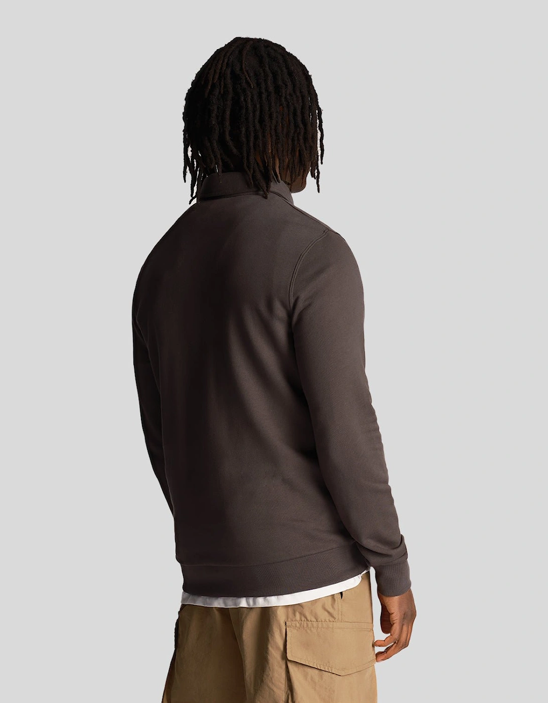 Loopback Embroidered Collared Sweatshirt