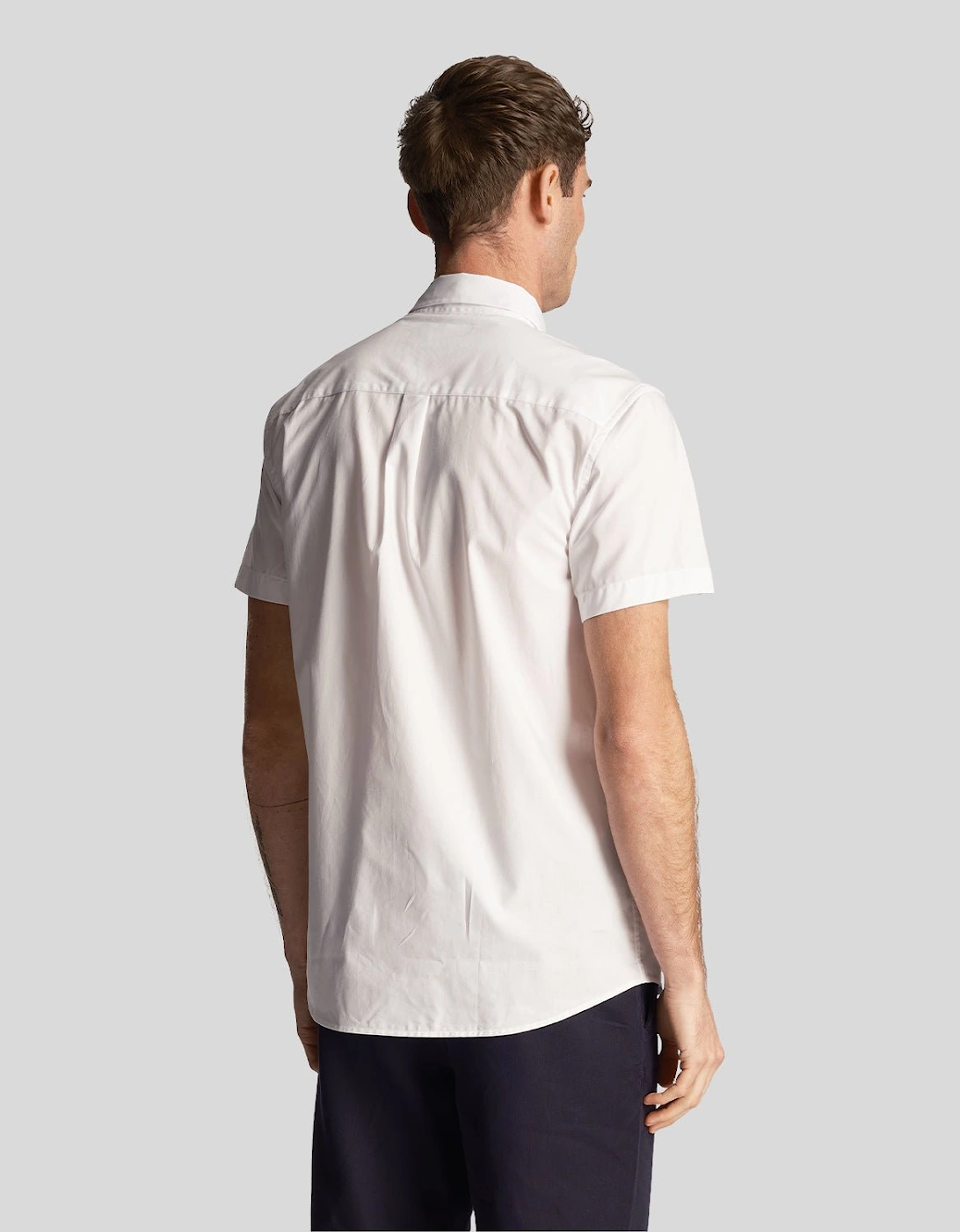 Plain Poplin Short Sleeve Shirt