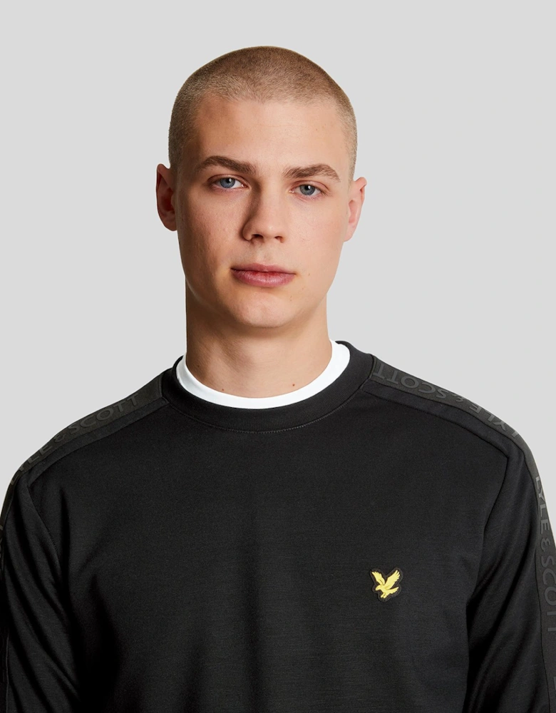 Sports Pocket Branded Crew Neck Sweatshirt