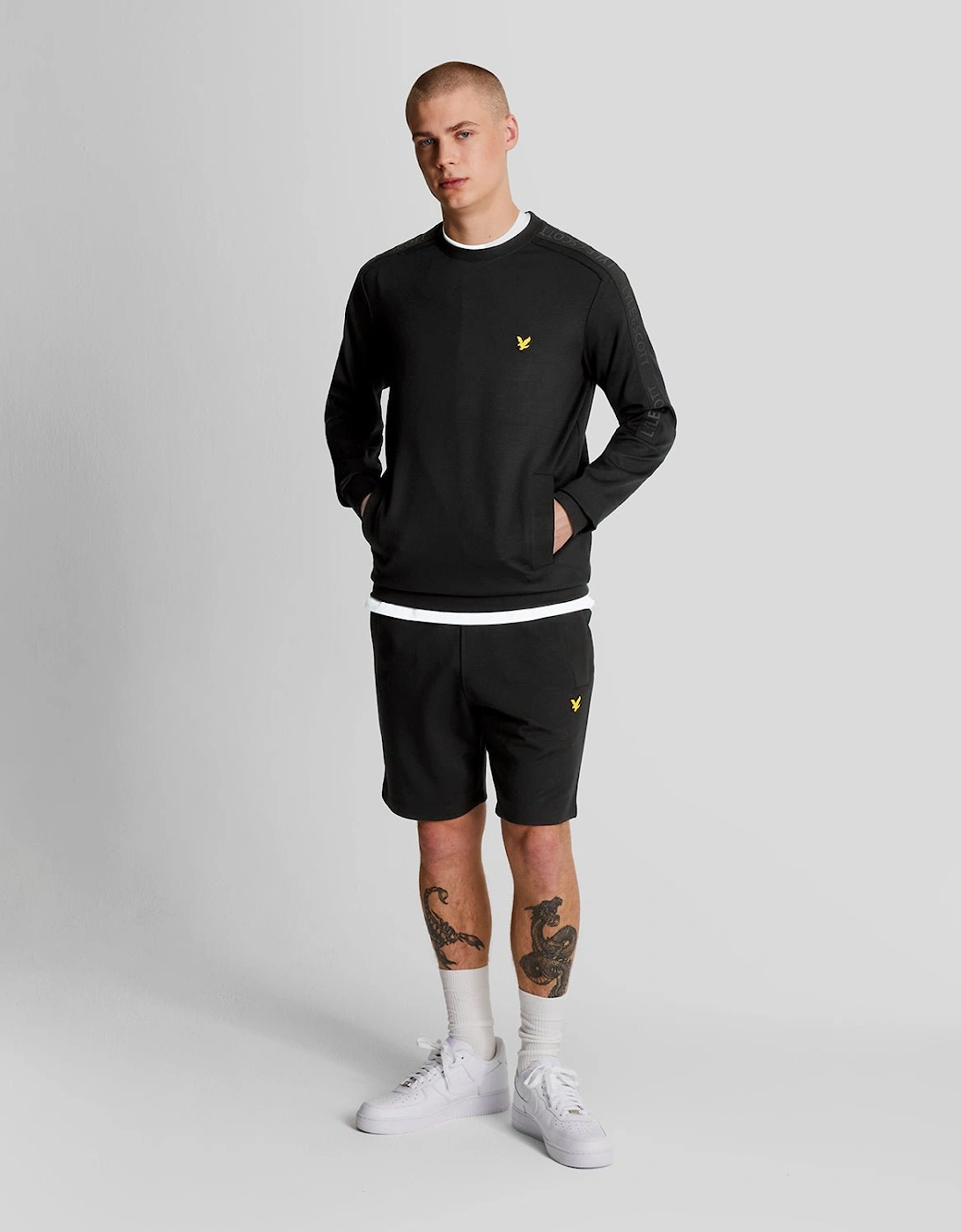 Sports Pocket Branded Crew Neck Sweatshirt