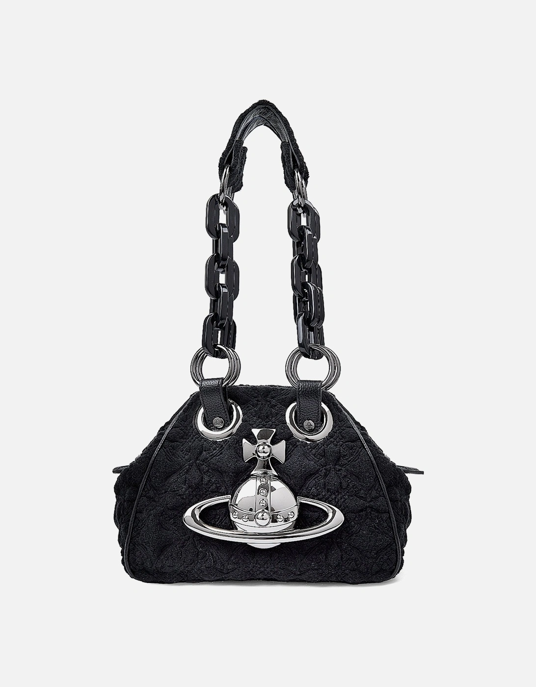 Archive Chain Embossed Towelling Black Bag, 4 of 3