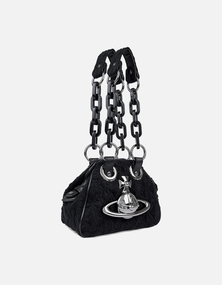 Archive Chain Embossed Towelling Black Bag