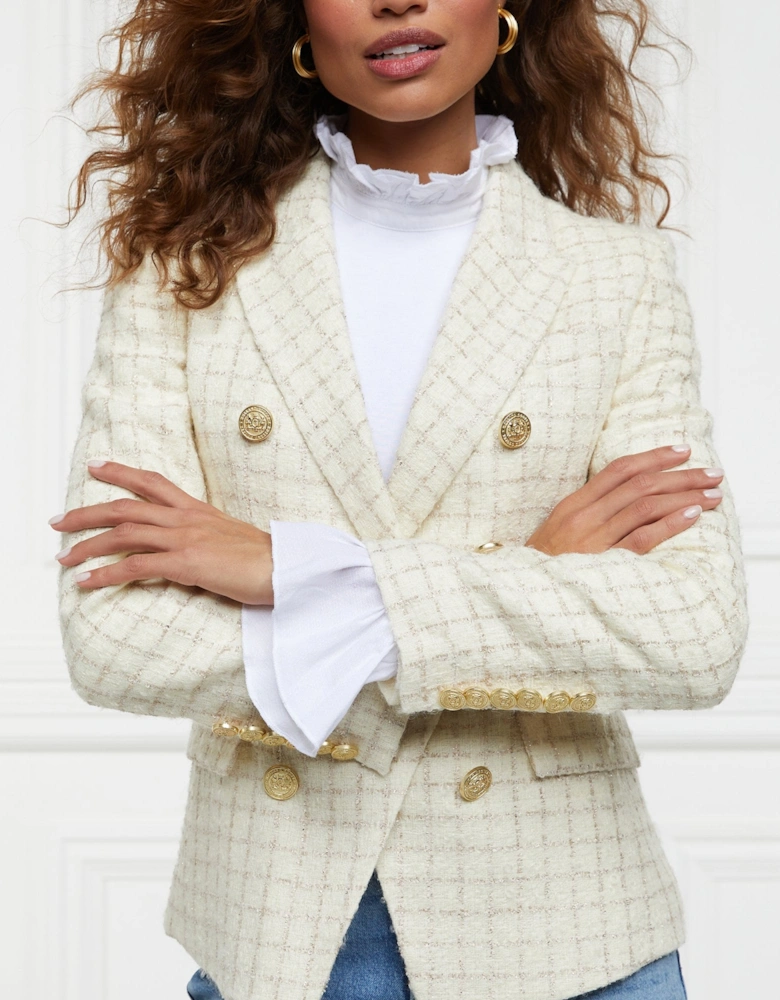 Knightsbridge Sparkle Tweed Ivory Blazer