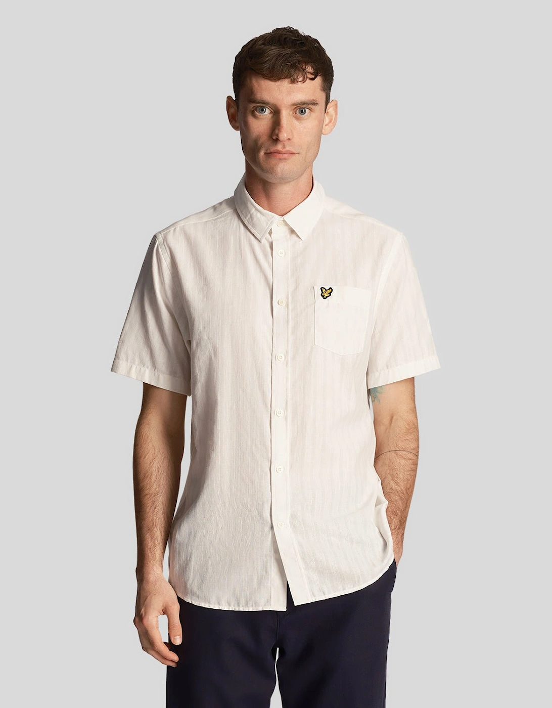 Textured Stripe Short Sleeve shirt, 6 of 5