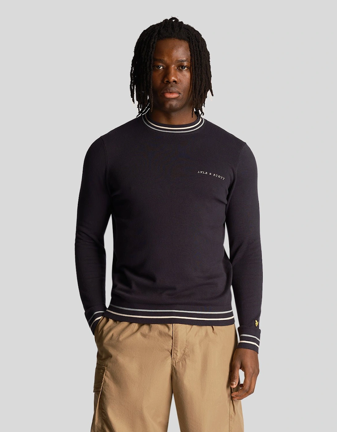 Tipped Crew Neck Jumper, 6 of 5