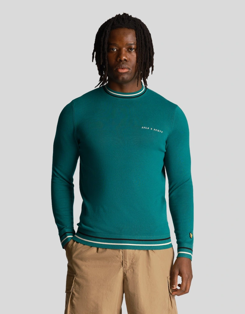 Tipped Crew Neck Jumper