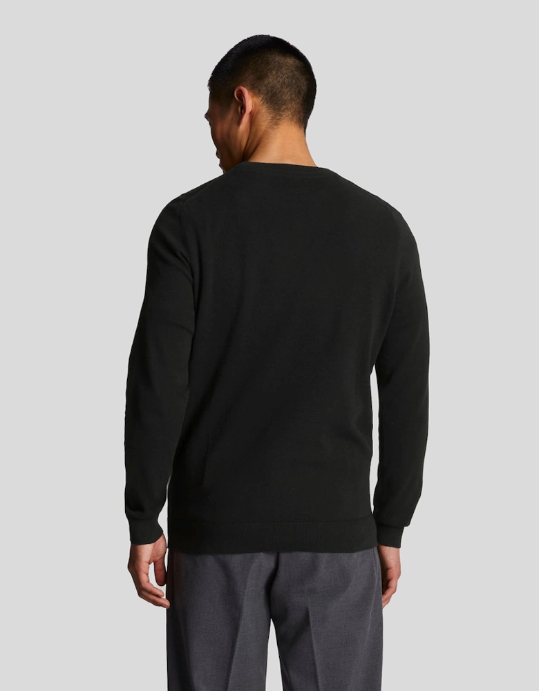 Tonal Eagle Cotton Crew Neck Jumper