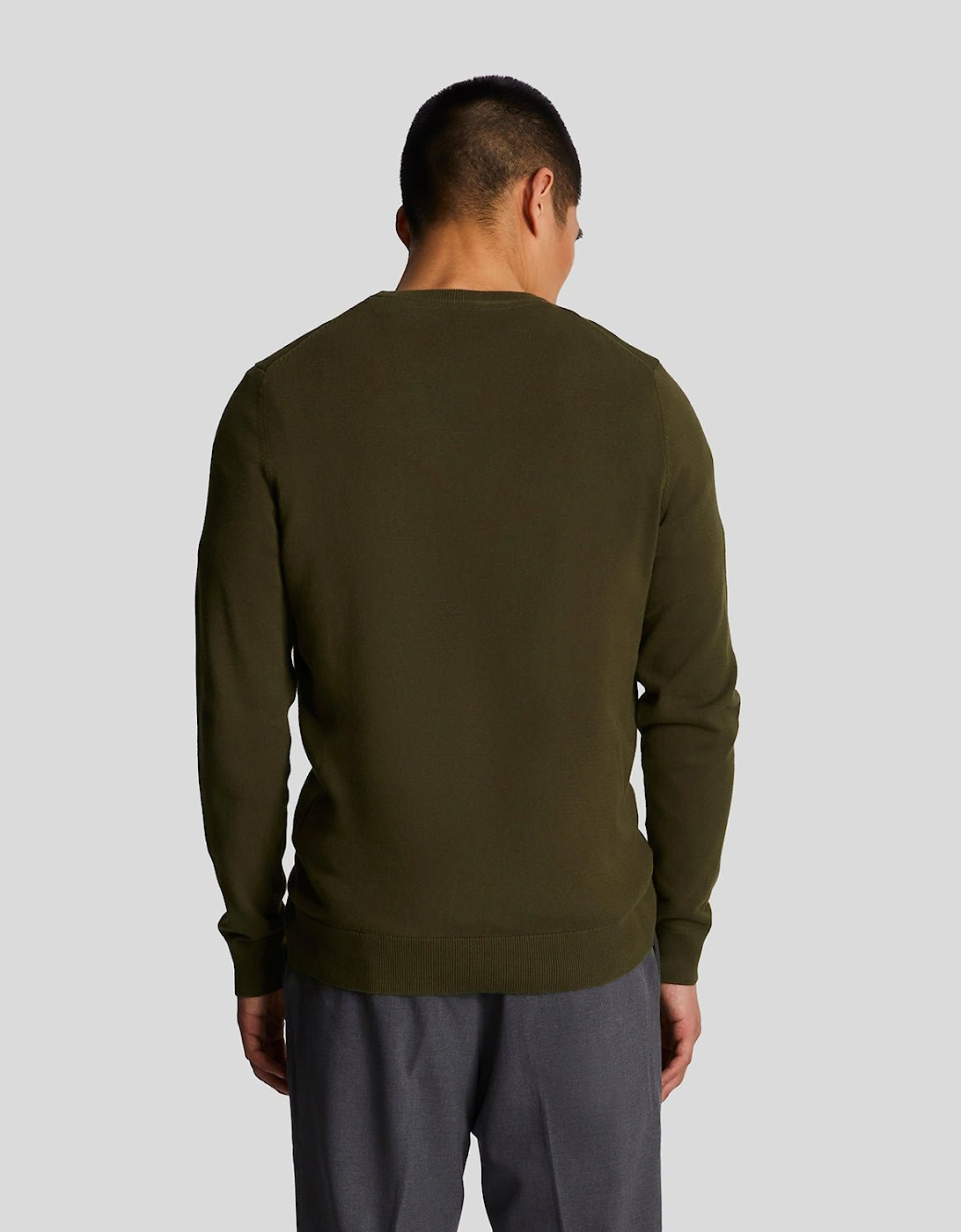 Tonal Eagle Cotton Crew Neck Jumper