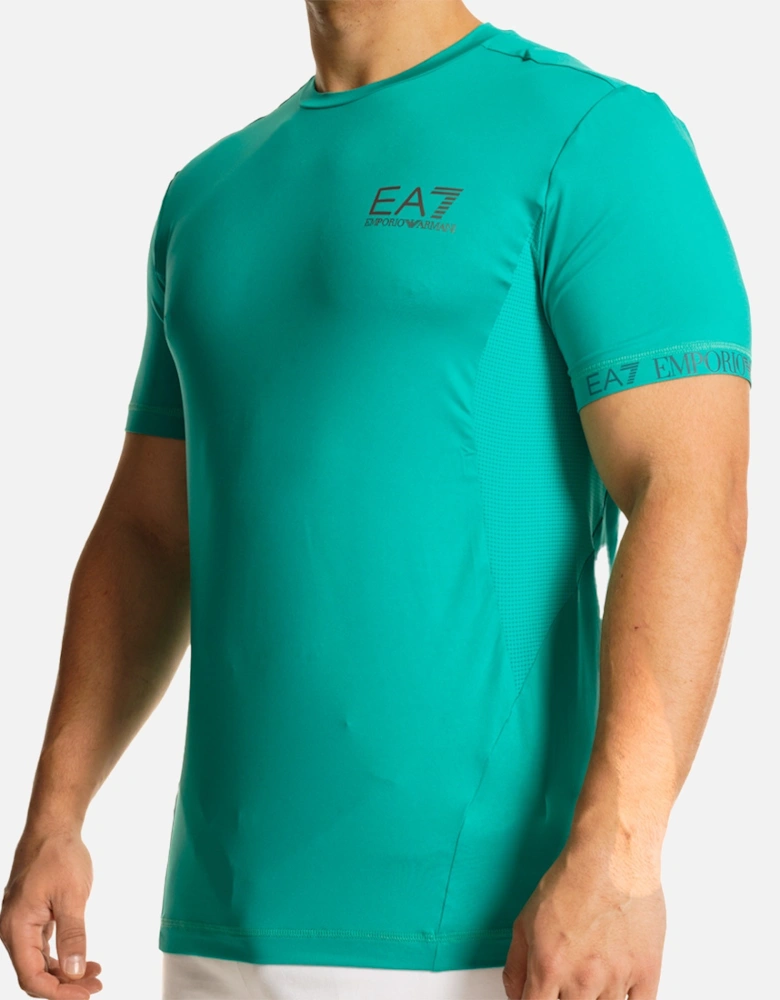 Mens Ventus 7 Foil Logo T-Shirt (Aqua Green)