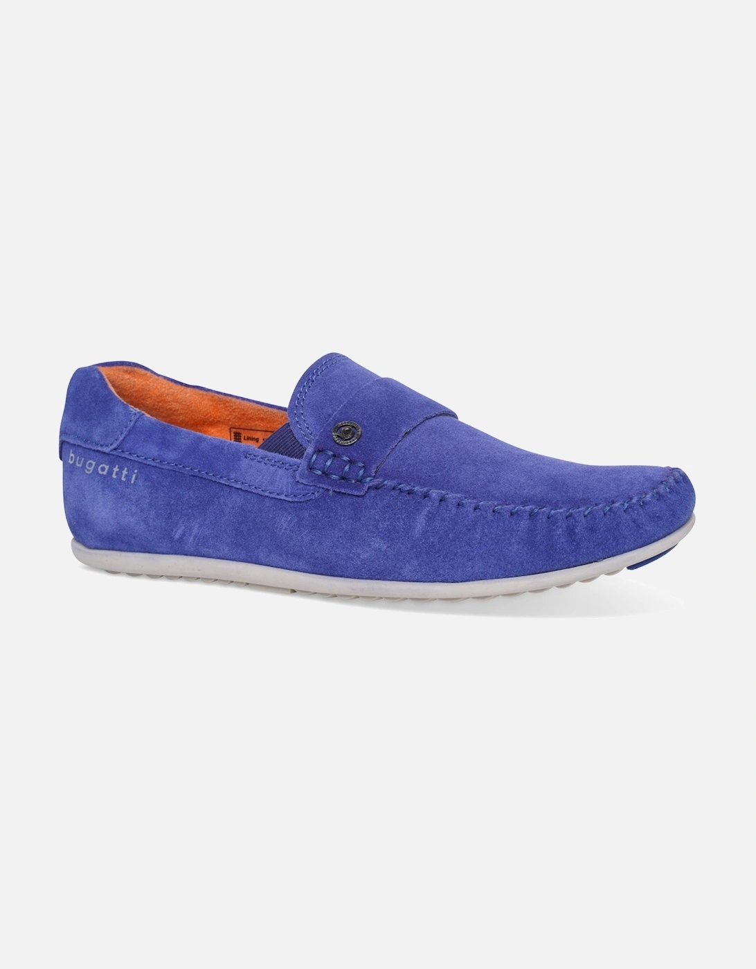 Mens Chilla Suede Moccasins (Blue), 4 of 3