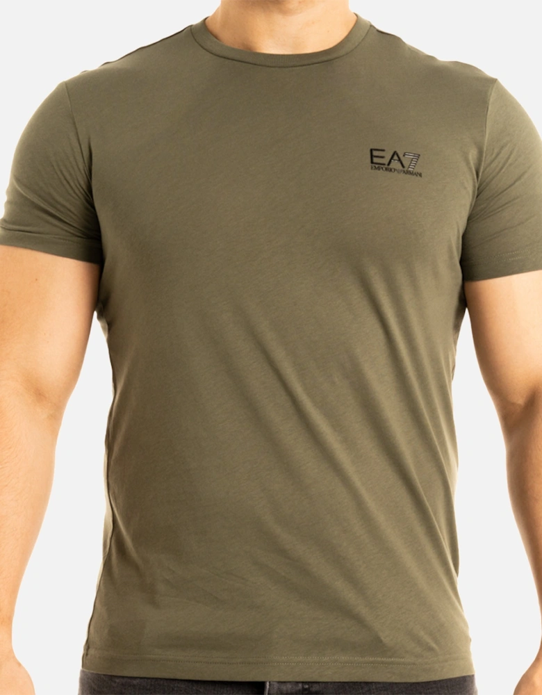 Mens Small Logo T-Shirt (Olive)