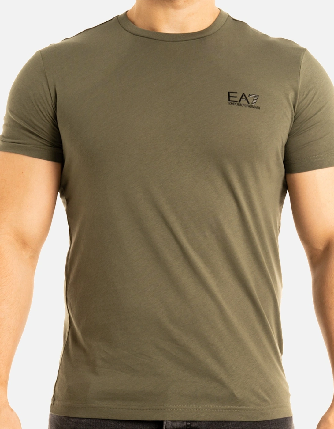 Mens Small Logo T-Shirt (Olive), 8 of 7