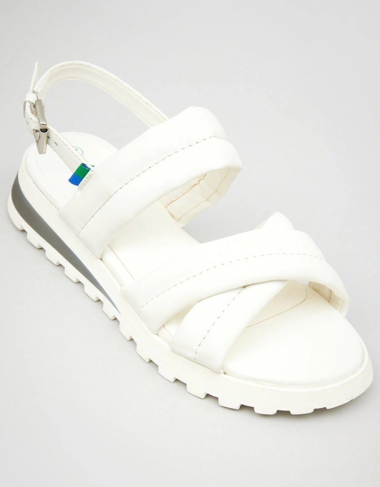 Clara Flat Sandals - White