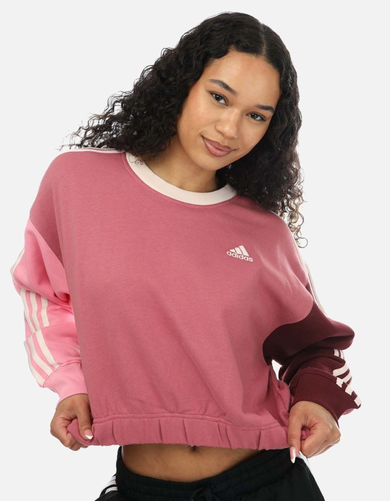 Womens Essentials 3-Stripes Sweatshirt