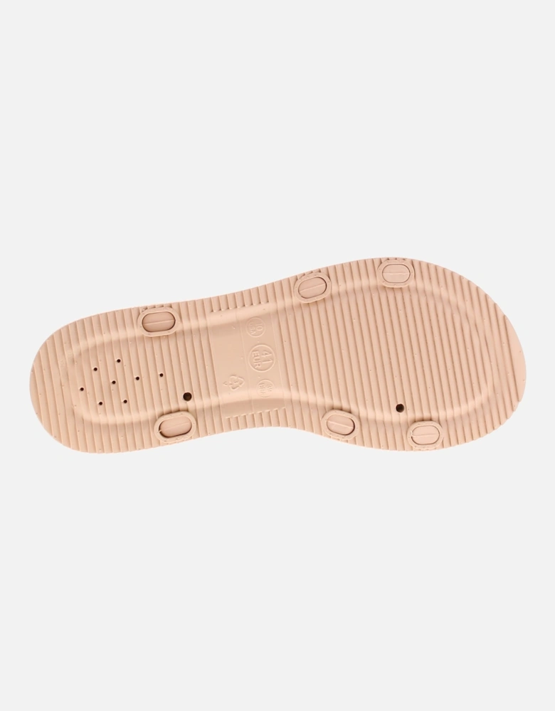 Womens Strappy Flat Sandals Florrie beige UK Size