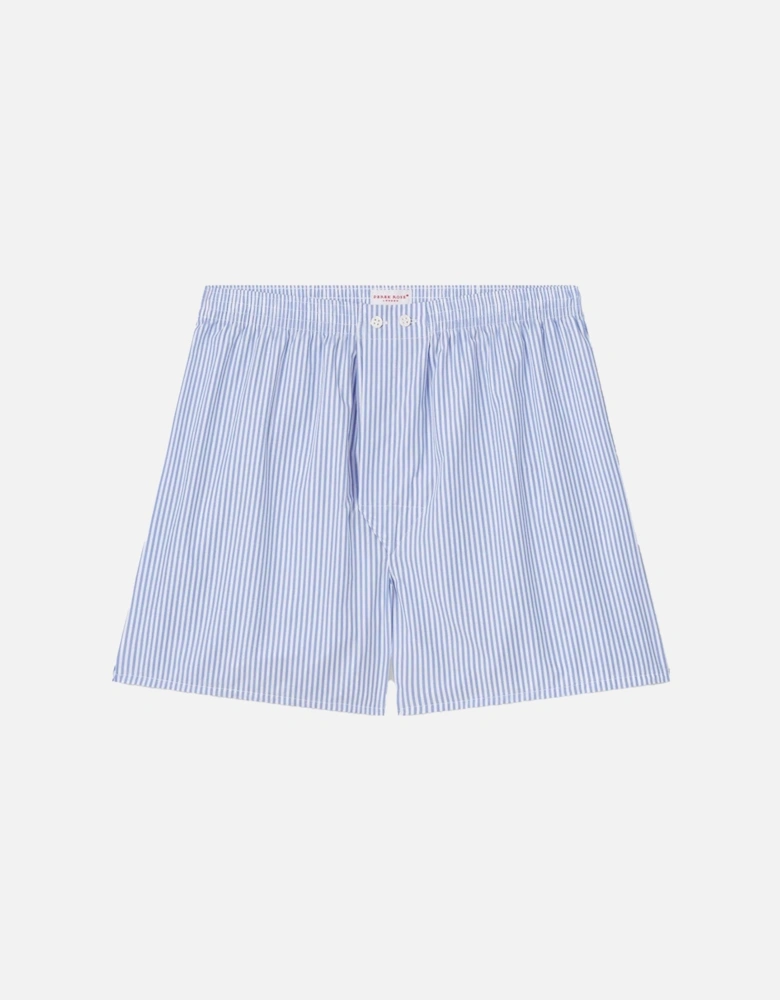 Cotton Boxer Shorts, Light Blue