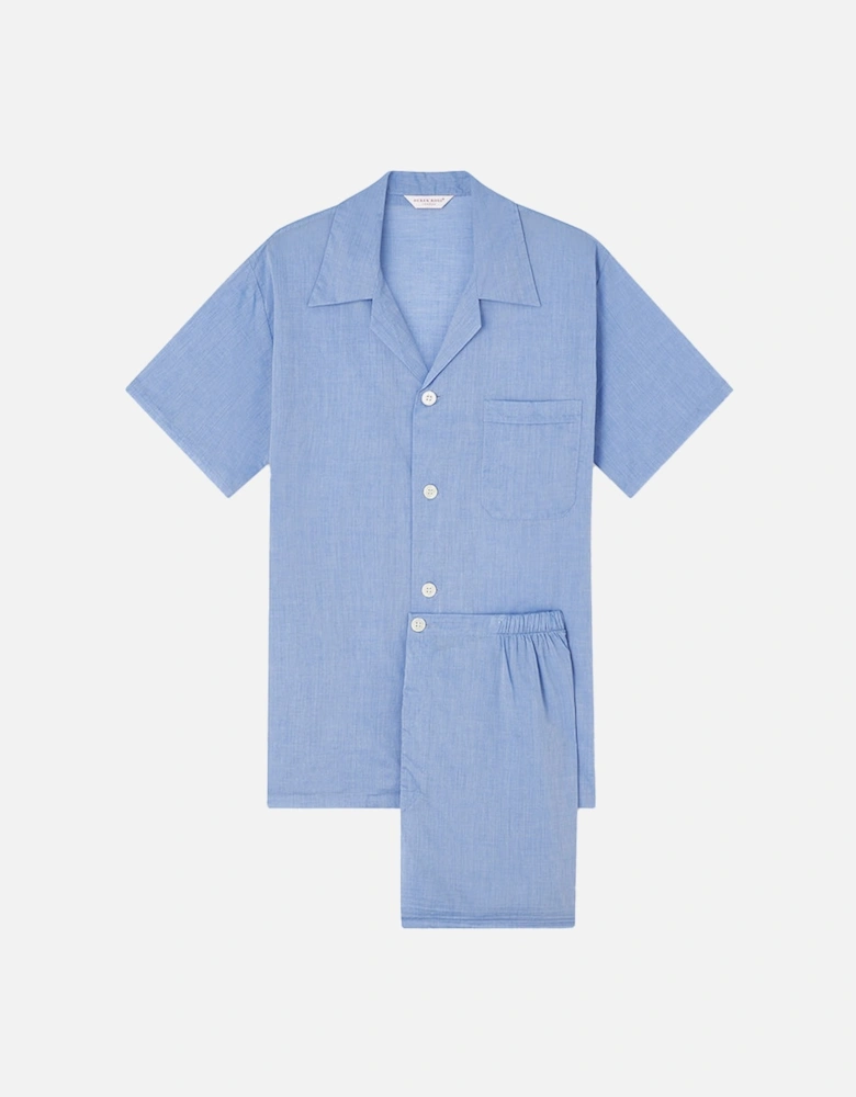 Short Cotton Pyjama Set, Blue