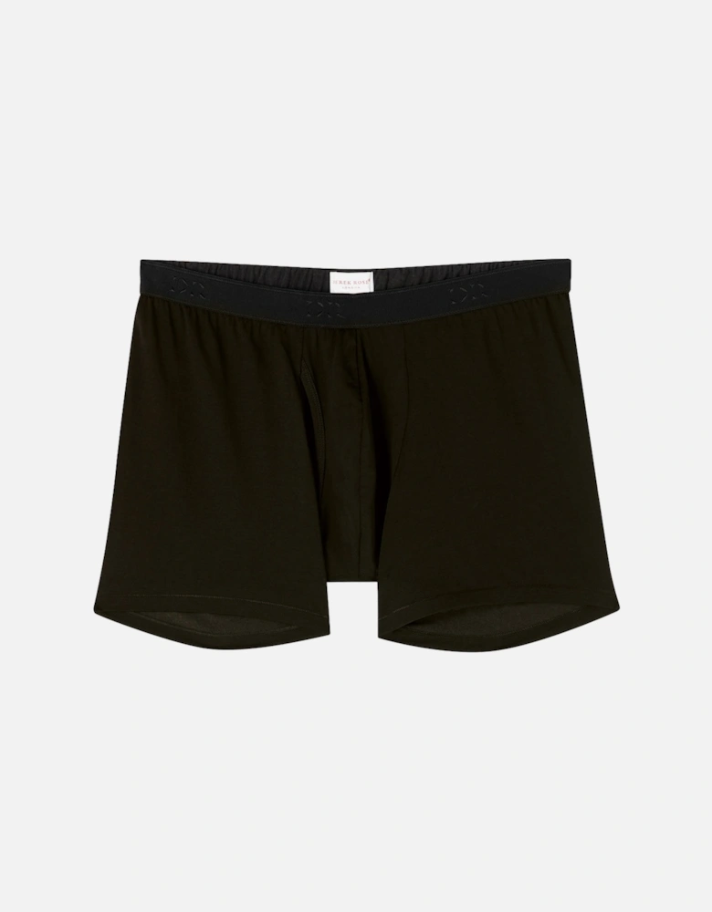 Pima Cotton Boxer Briefs, Black