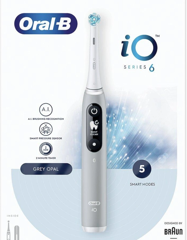 Oral-B iO6 Ultimate Clean Electric Toothbrush - Grey Opal 