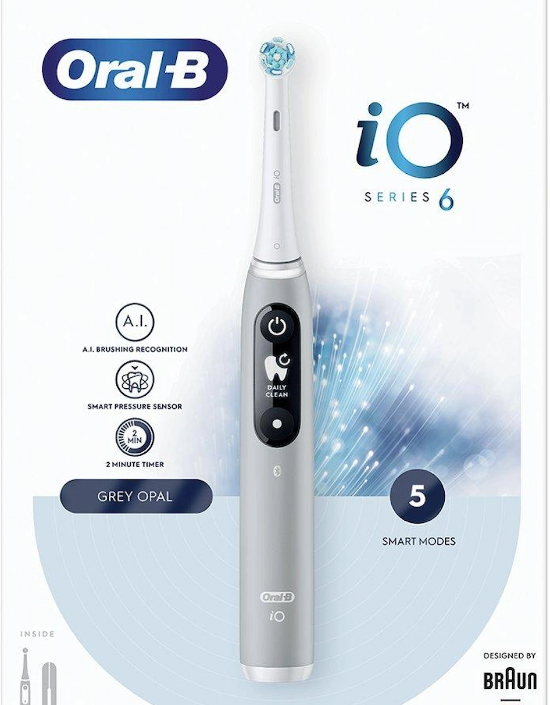 Oral-B iO6 Ultimate Clean Electric Toothbrush - Grey Opal 