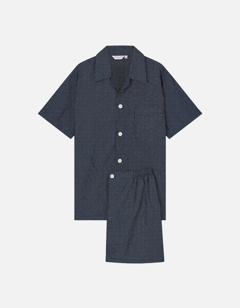 Short Cotton Pyjama Set, Navy