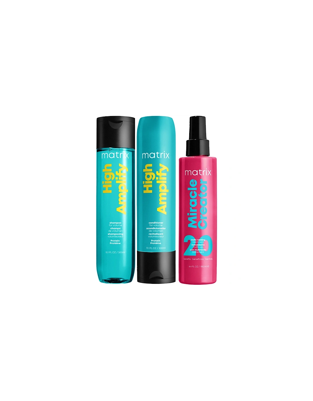 Total Results Volumising High Amplify Shampoo, Conditioner and Miracle Creator Spray Routine for Fine and Flat Hair, 2 of 1