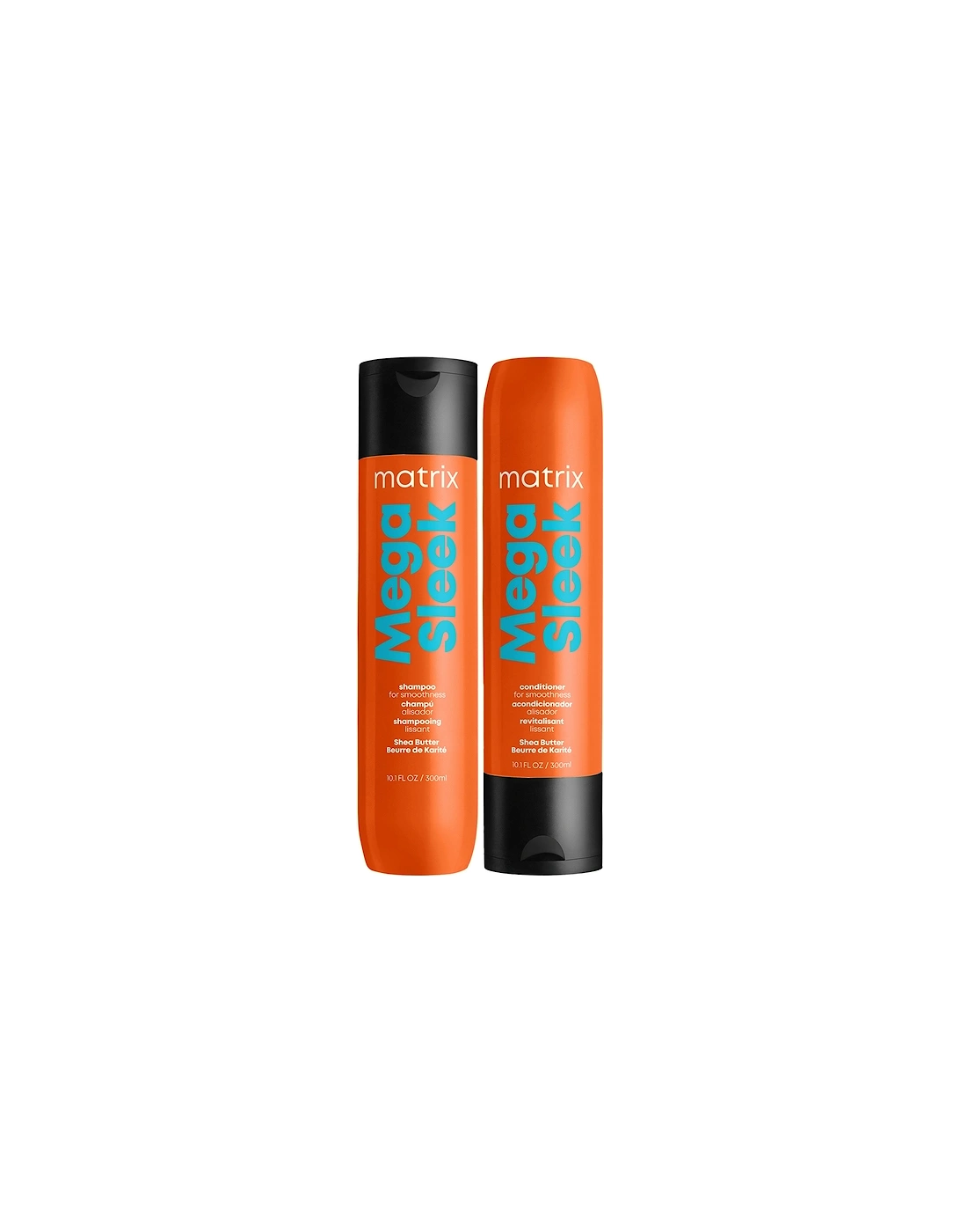 Total Results Mega Sleek Shea Butter Smoothing Shampoo and Conditioner 300ml Duo for Frizzy Hair, 2 of 1