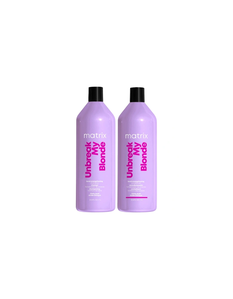 Total Results Unbreak My Blonde Shampoo and Conditioner 1000ml Duo for Chemically Over-Processed Hair