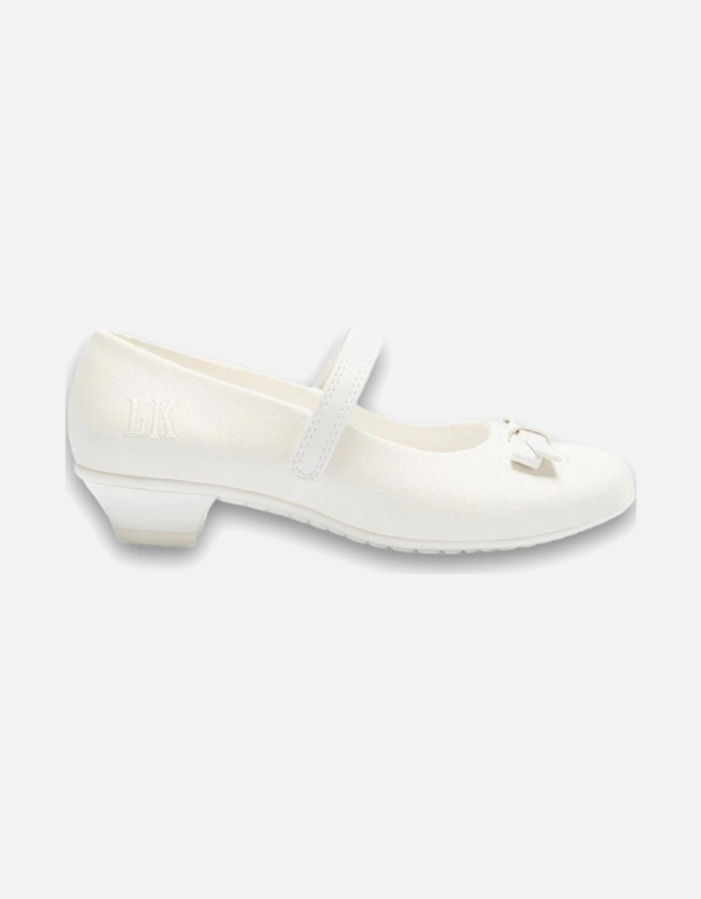 White Glitter Heeled Shoes