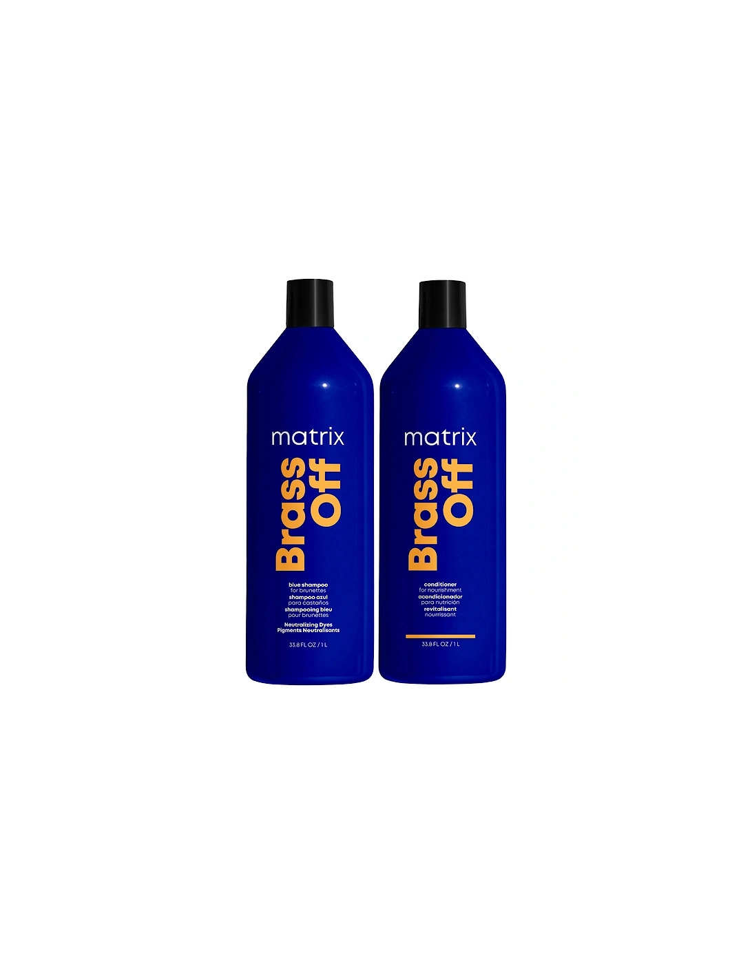 Brass Off Colour Correcting Blue Anti-Brass Shampoo and Conditioner Duo Set for Lightened Brunettes 1000ml, 2 of 1