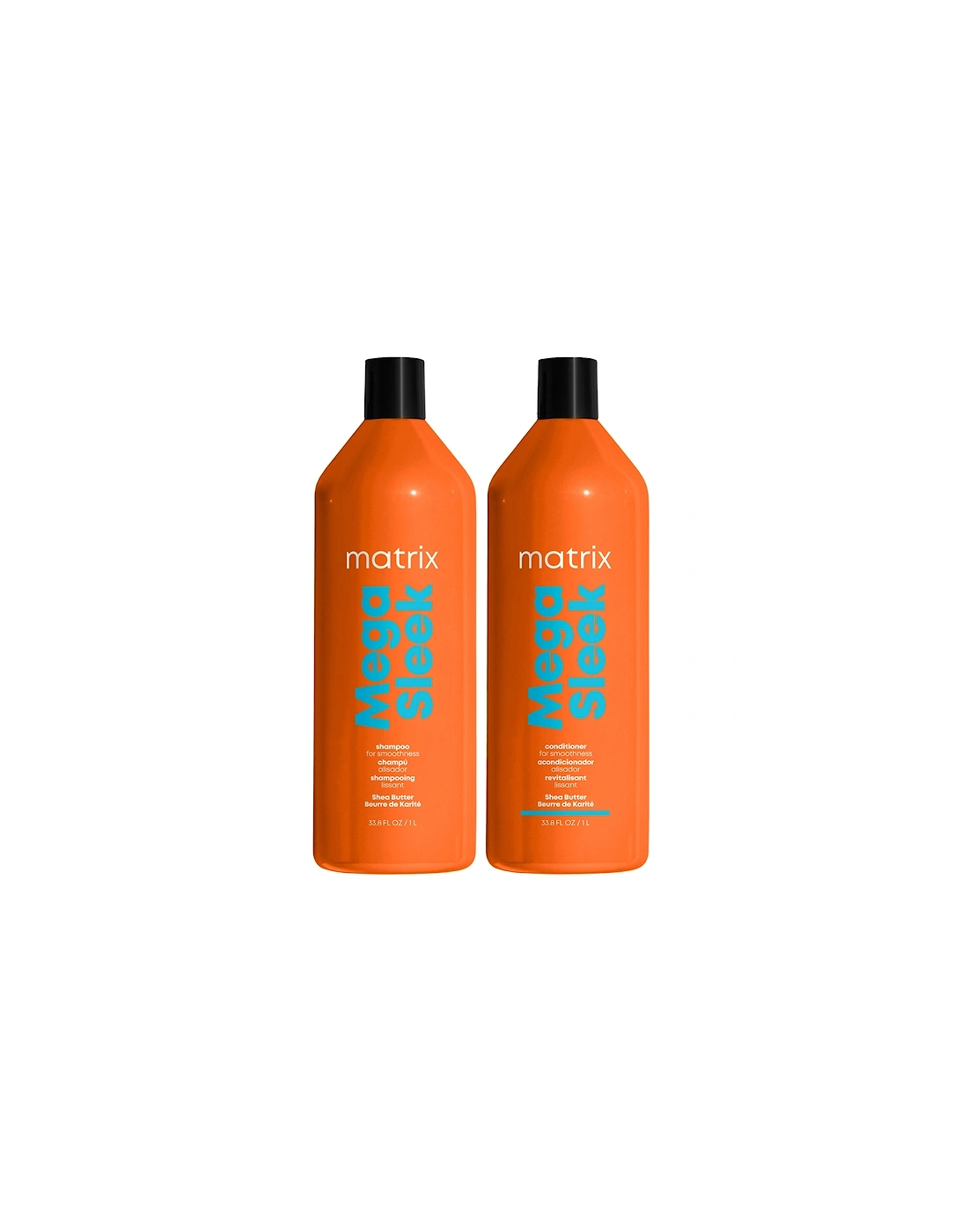 Total Results Mega Sleek Shea Butter Smoothing Shampoo and Conditioner 1000ml Duo for Frizzy Hair - Matrix, 2 of 1