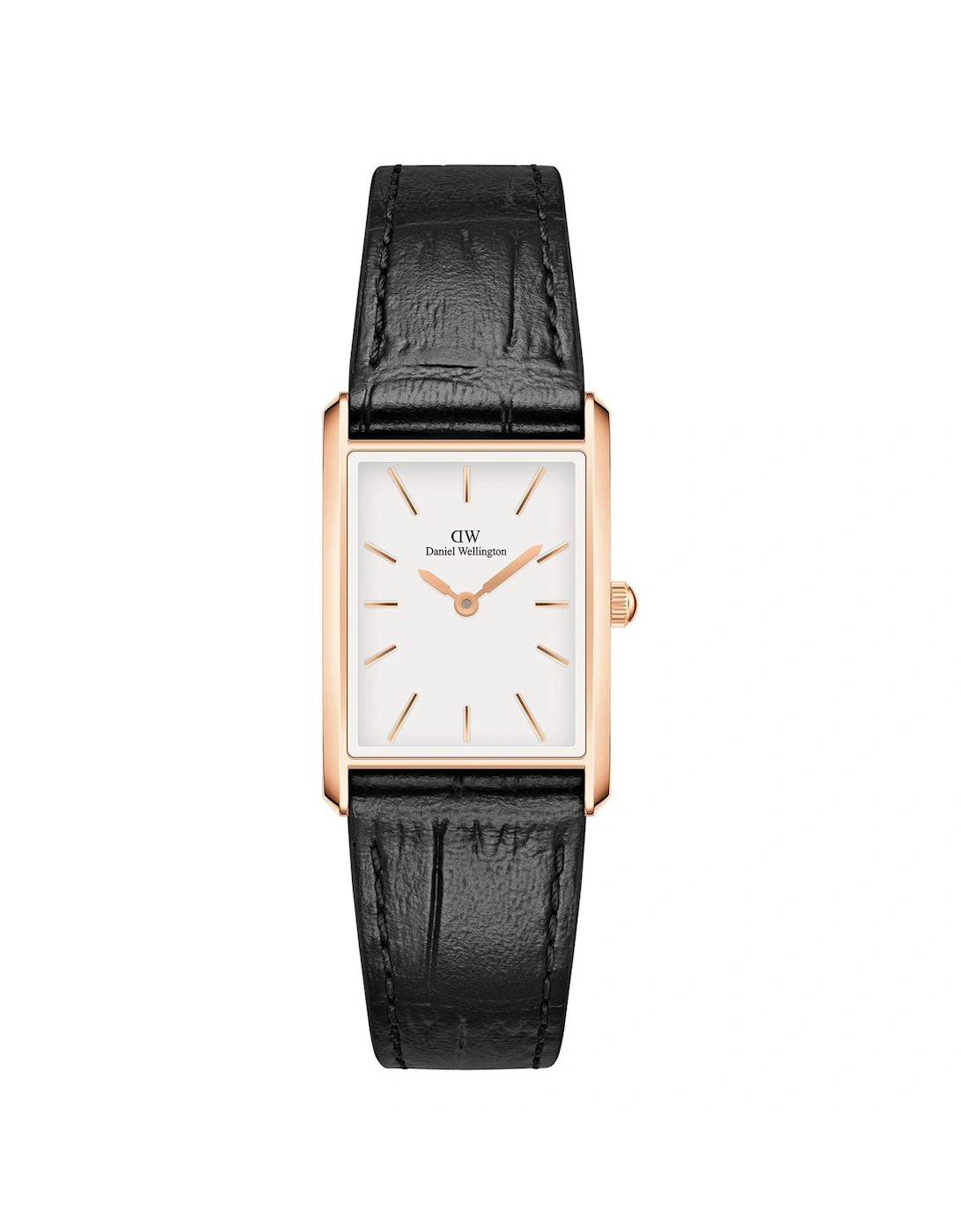 BOUND Black Crocodile Leather/Rose Gold/White Watch, 2 of 1