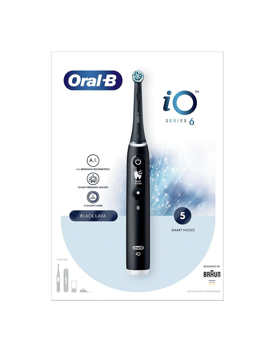 Oral-B iO6 Ultimate Clean Electric Toothbrush - Black Lava