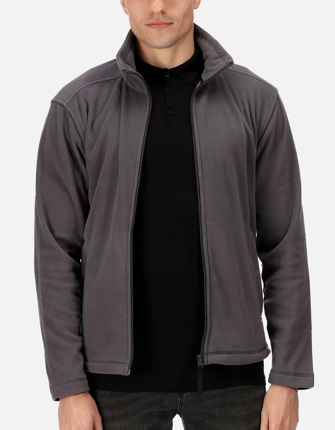 Professional Mens Micro Zip Full Zip Fleece Jacket, 10 of 9