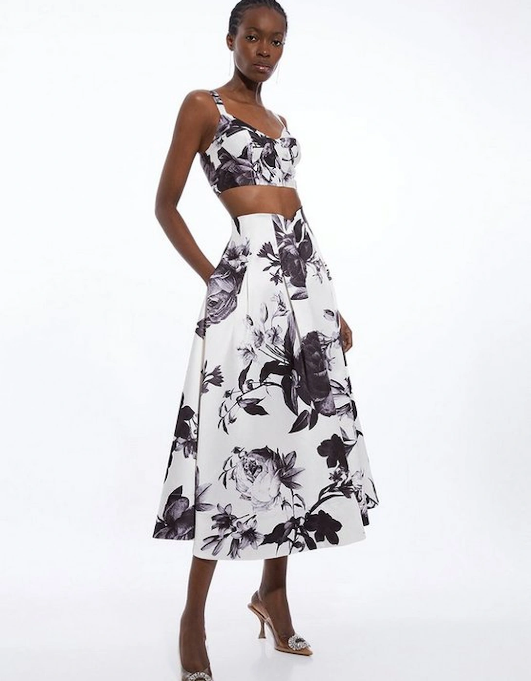 Rose Floral Twill Prom Skirt, 5 of 4