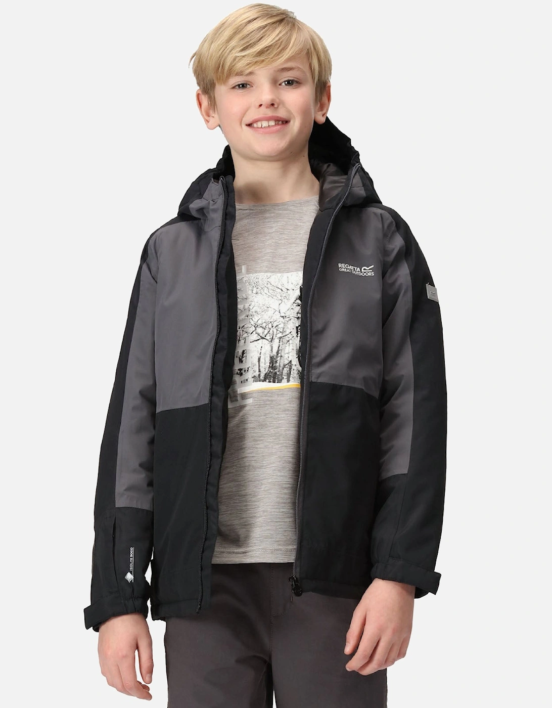 Kids Beamz III Waterproof Hooded Jacket - Black Seal, 2 of 1