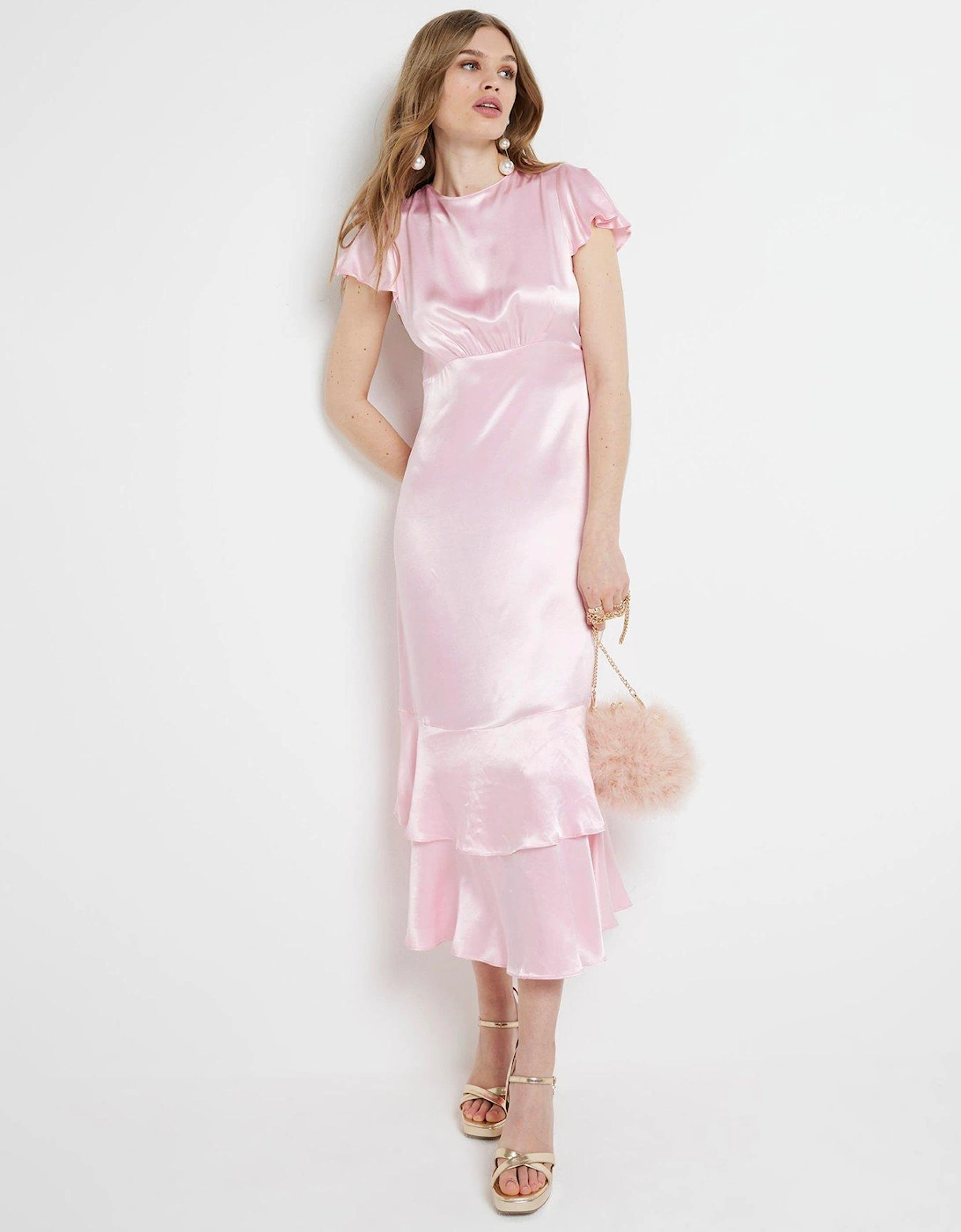 Seam Detail Tea Dress - Medium Pink, 6 of 5