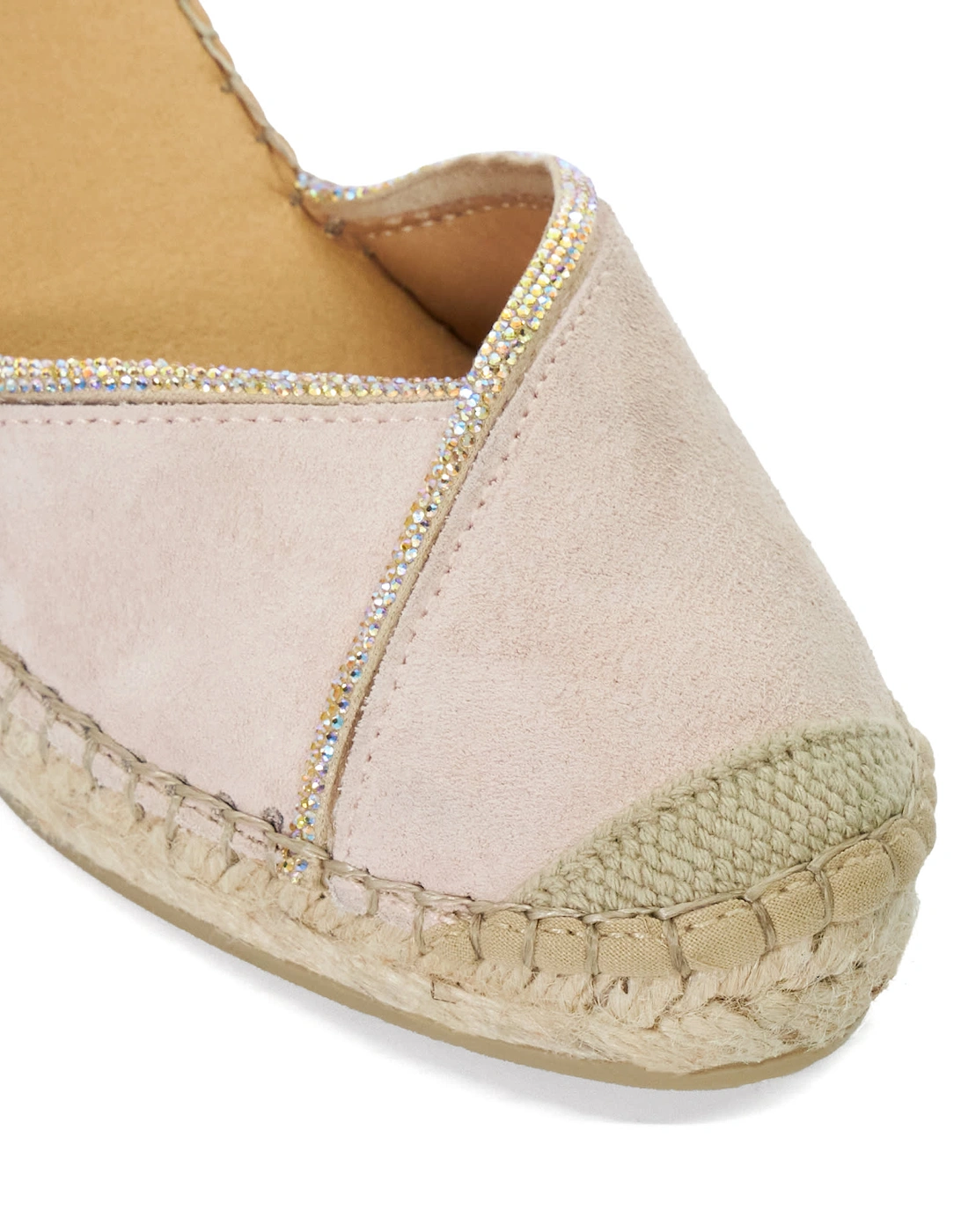 Ladies Kamii - Embellished Raffia Wedge Sandals