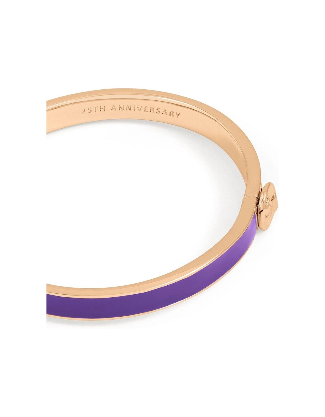 Ladies 18ct Rose Gold Plated Purple Infill BanglE