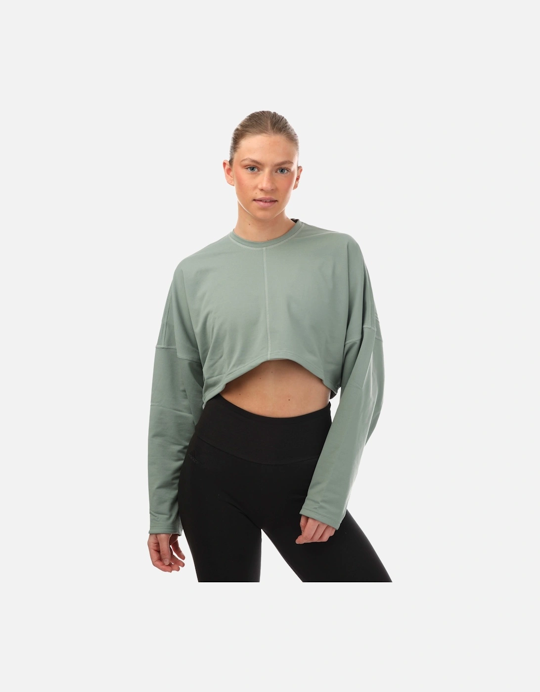 Womens Yoga Studio Cropped Sweatshirt, 6 of 5