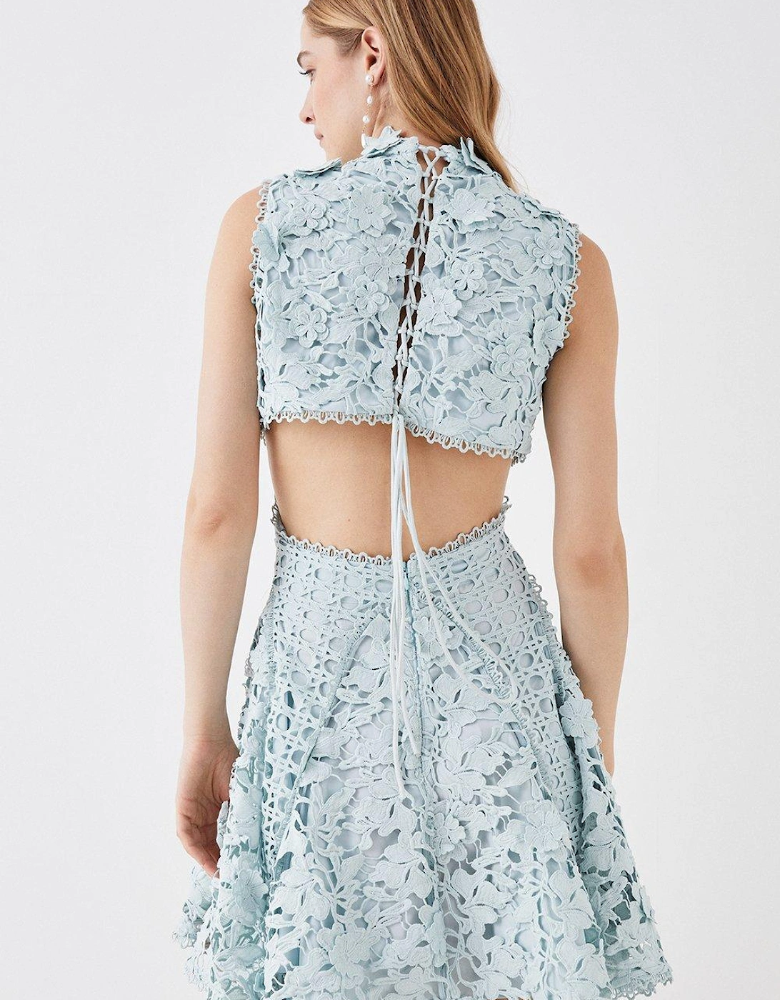 The Collector Applique Lace Mini Dress