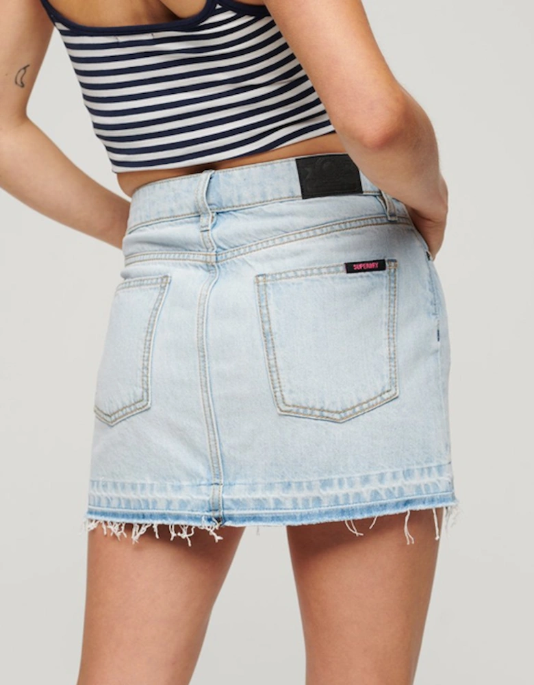 Women's Denim Mini Skirt Phoenix Pale Blue