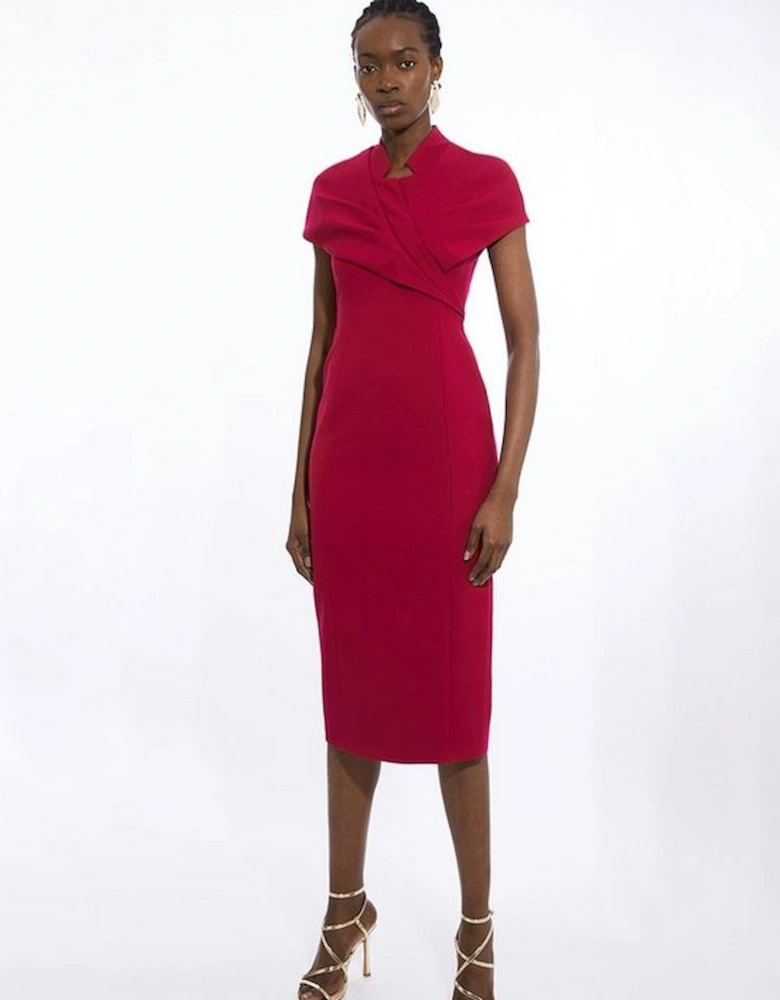 Full Skirted Tailored Midaxi Wrap Dress
