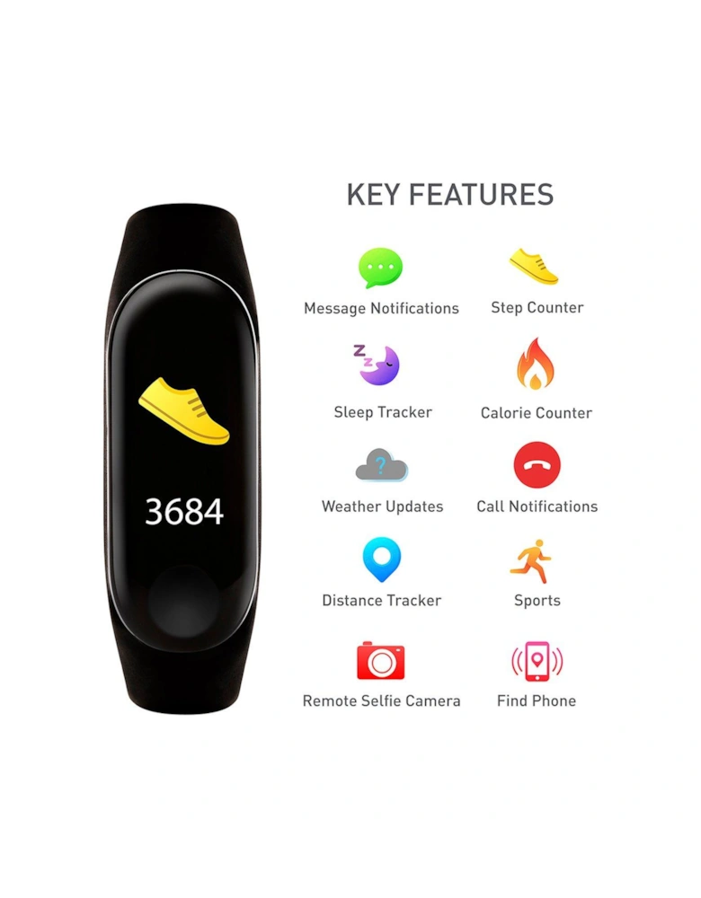 Series 1 Activity Tracker with Colour Touch Screen and Black Silicone Strap